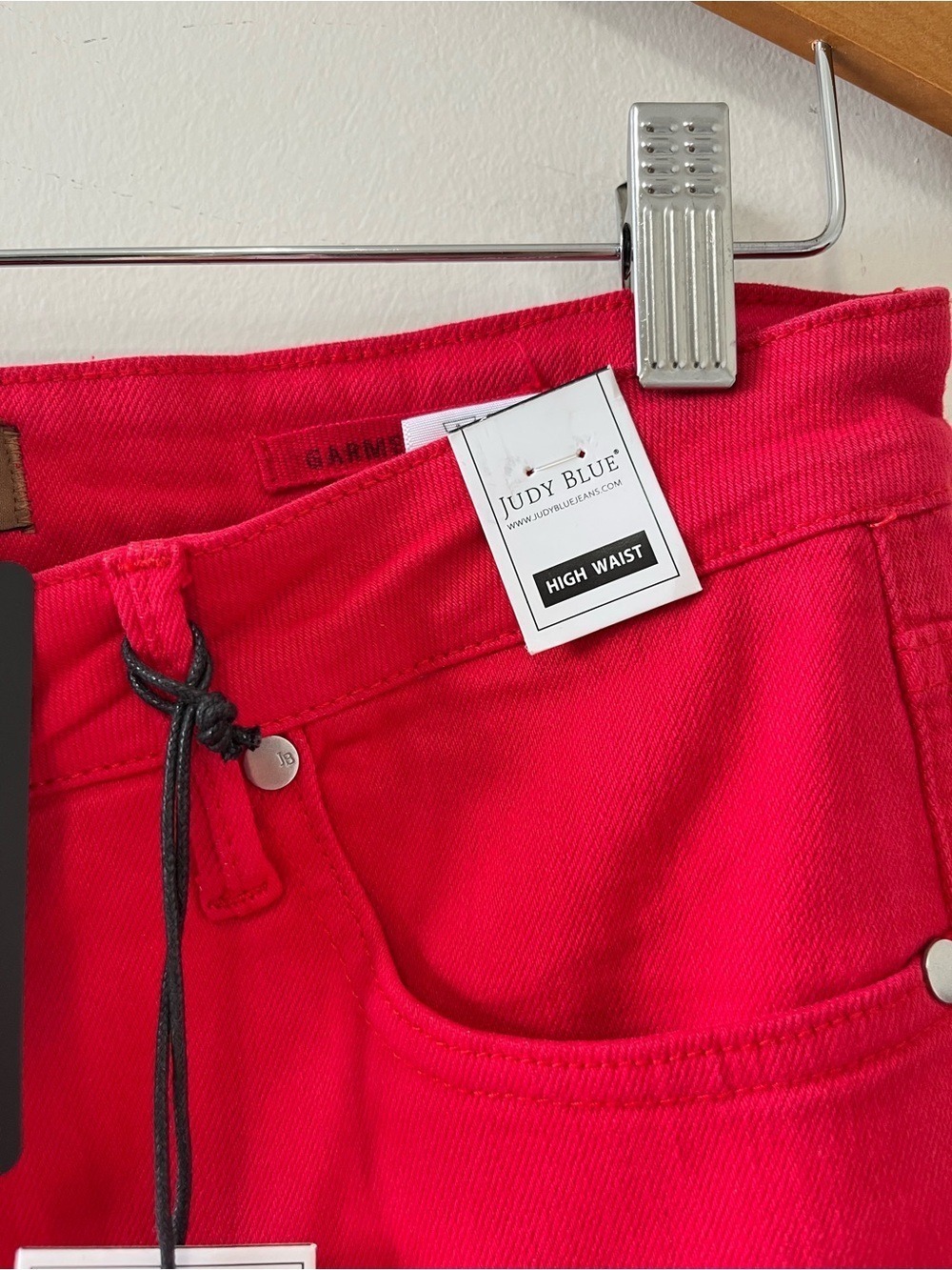 JUDY BLUE "FIRE ENGINE" RED TUMMY CONTROL SKINNY JEANS size 15/32 - Picture 6 of 11
